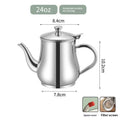 Stainless Steel Oil Storage Pot BPA Dustproof Filter Fine Mesh Qme A7
