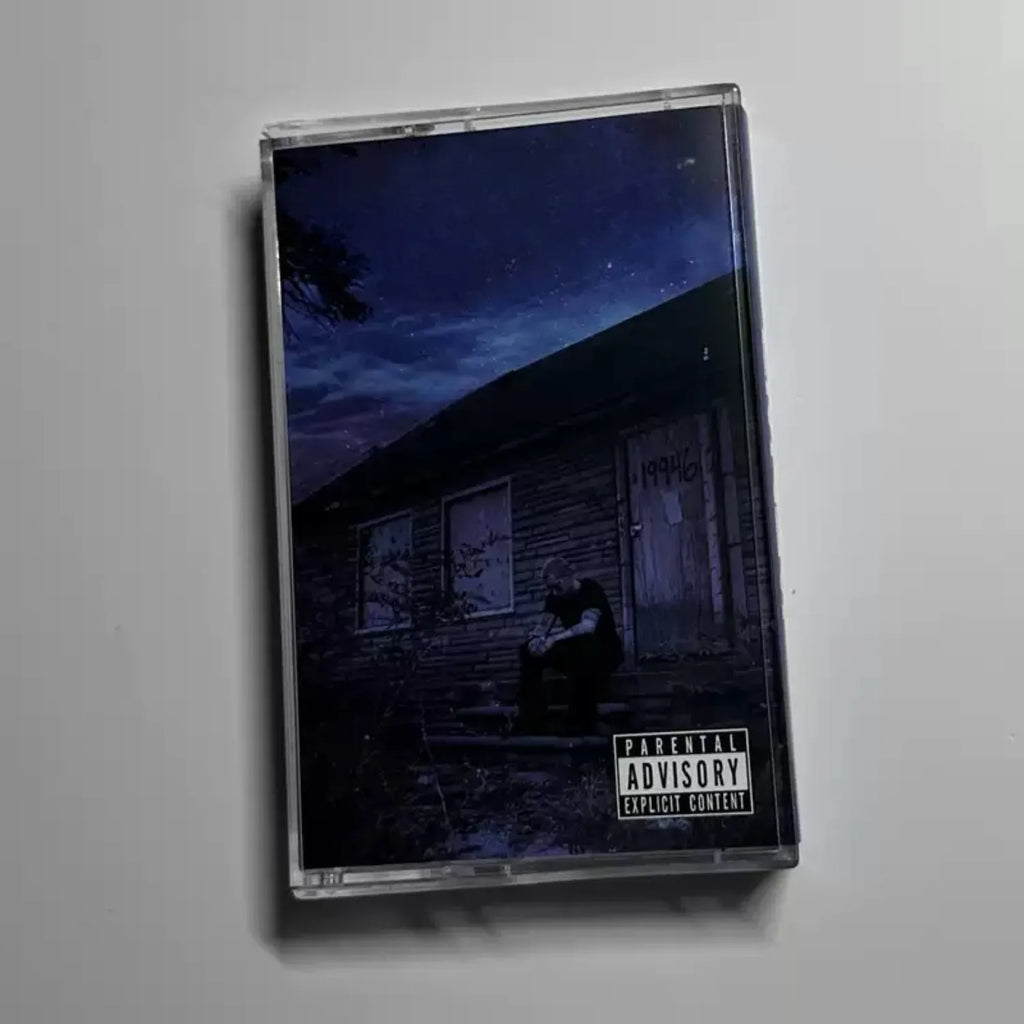 Retro Hip-Hop Music Cassette Tape, Night Scene Portrait and Architecture Themed Cover, Narrative Rhythm Track Collection Qme