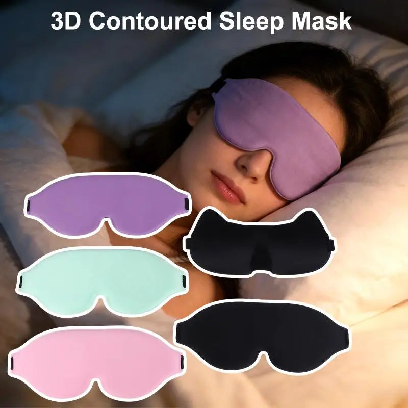 3D Sleeping Eye Mask Soft Skin-friendly Breathable Light Blocking Qme