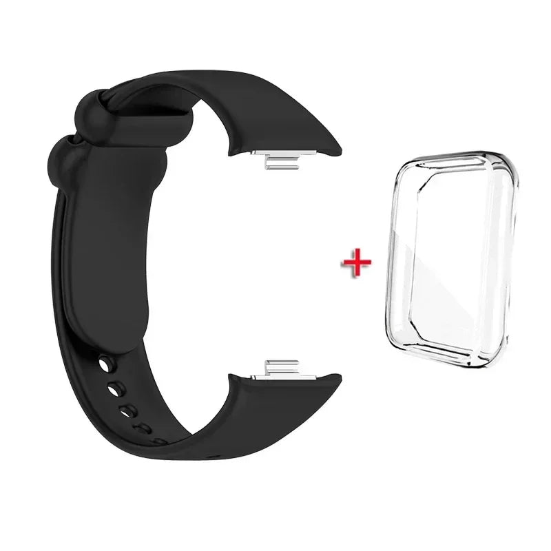 Strap+case Xiaomi Mi Band 8 Strap Smart Protective Case Silicone