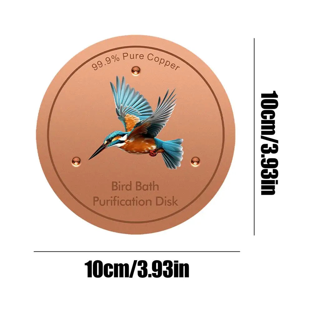 Bird Bath Copper Disk Water Cleaning Purification Plate Copper Bird Bath Purification Disk For Pool Garden Outdoor Breeding Qme B China Mainland
