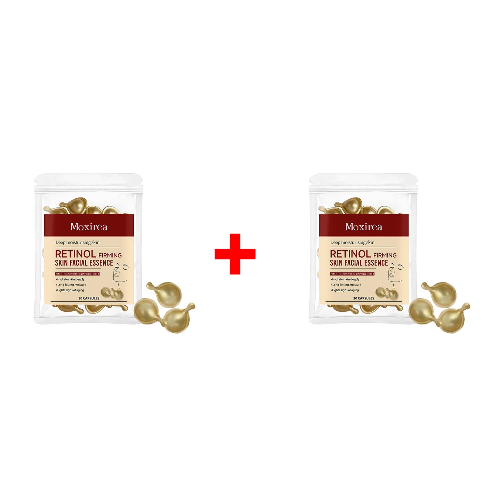 Retinol Facial Care Capsules Enhance Firmness Stimulate Collagen Qme 60pcs Bagged