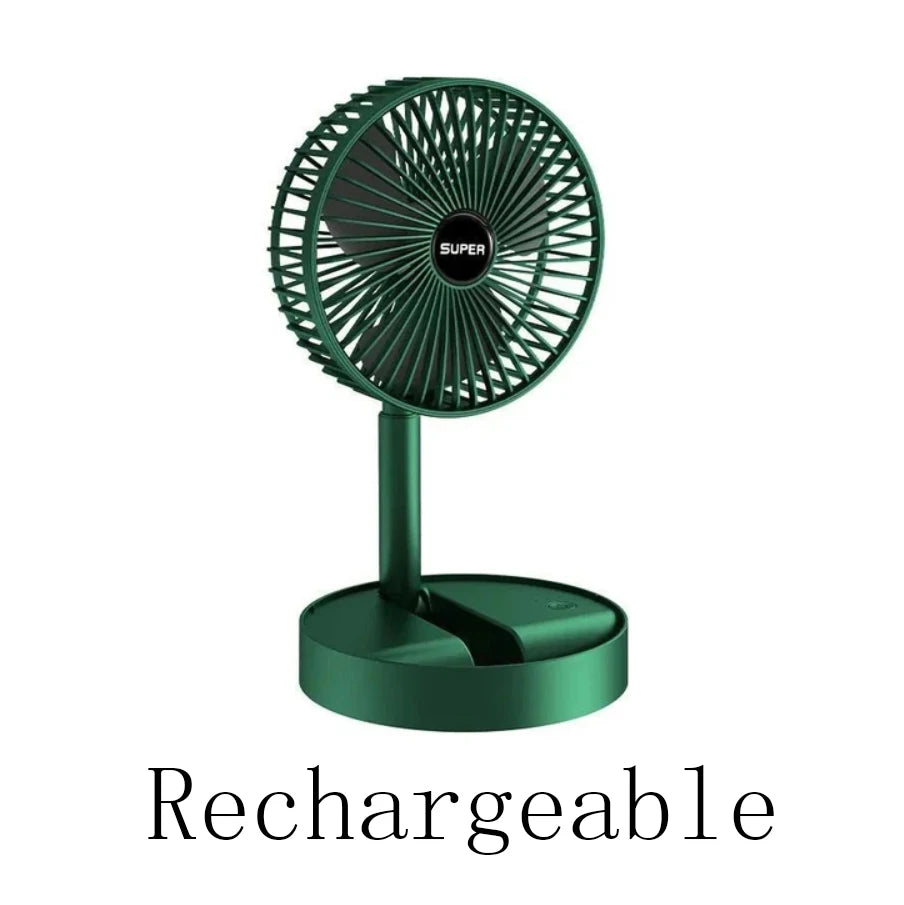 Mini Adjustable Mini Fan Small Cooling Handy Desk Home Office Table Battery USB Rechargeable Portable Electric Fan Qme Rechargeable