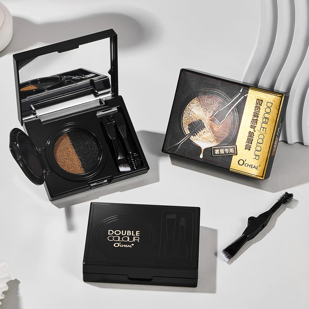 Two Tone Matte Eyebrow Cream Lightweight Non Smudging Naturally Qme