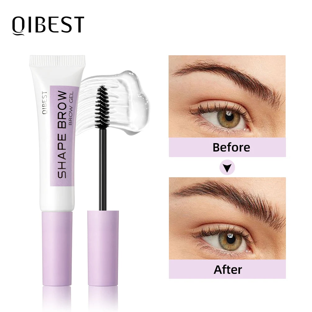 QIBEST Transparent Eyebrow Styling Soap Brows Gel Long Lasting Eyebrow Shaped Creamy Wax Colorless Pomade Lift Natural Wild Brow Qme Transparent brow gel