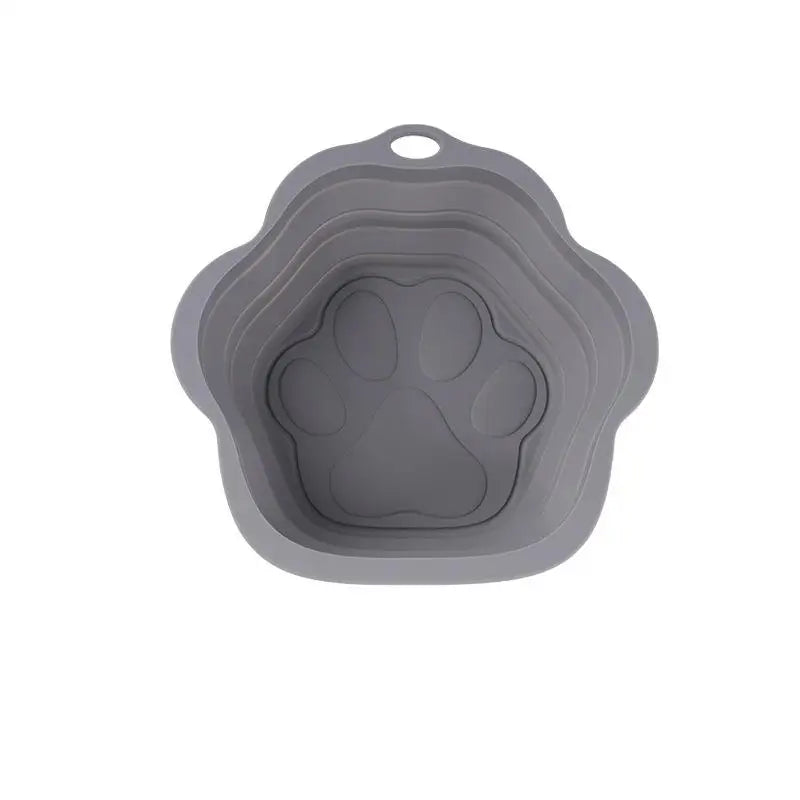 Going Out Drinking Feeding 2-in-1 Bowl Pet Supplies Dog Cat Folding Qme A3