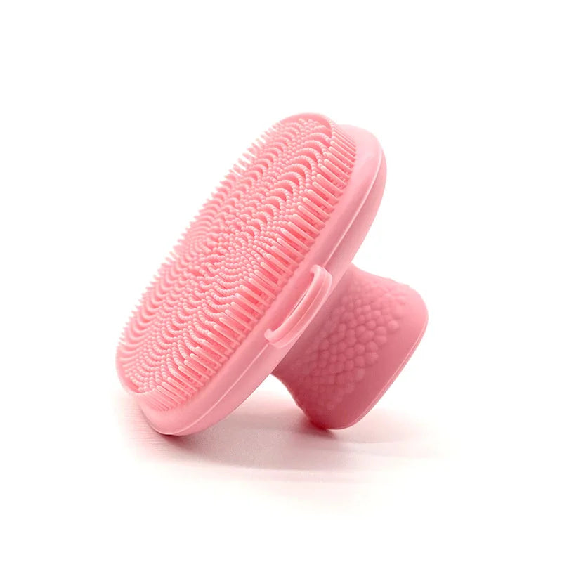 Manual Silicone Facial Cleansing Brush Soft Bristle Body Bath Massage Qme Pink China Mainland