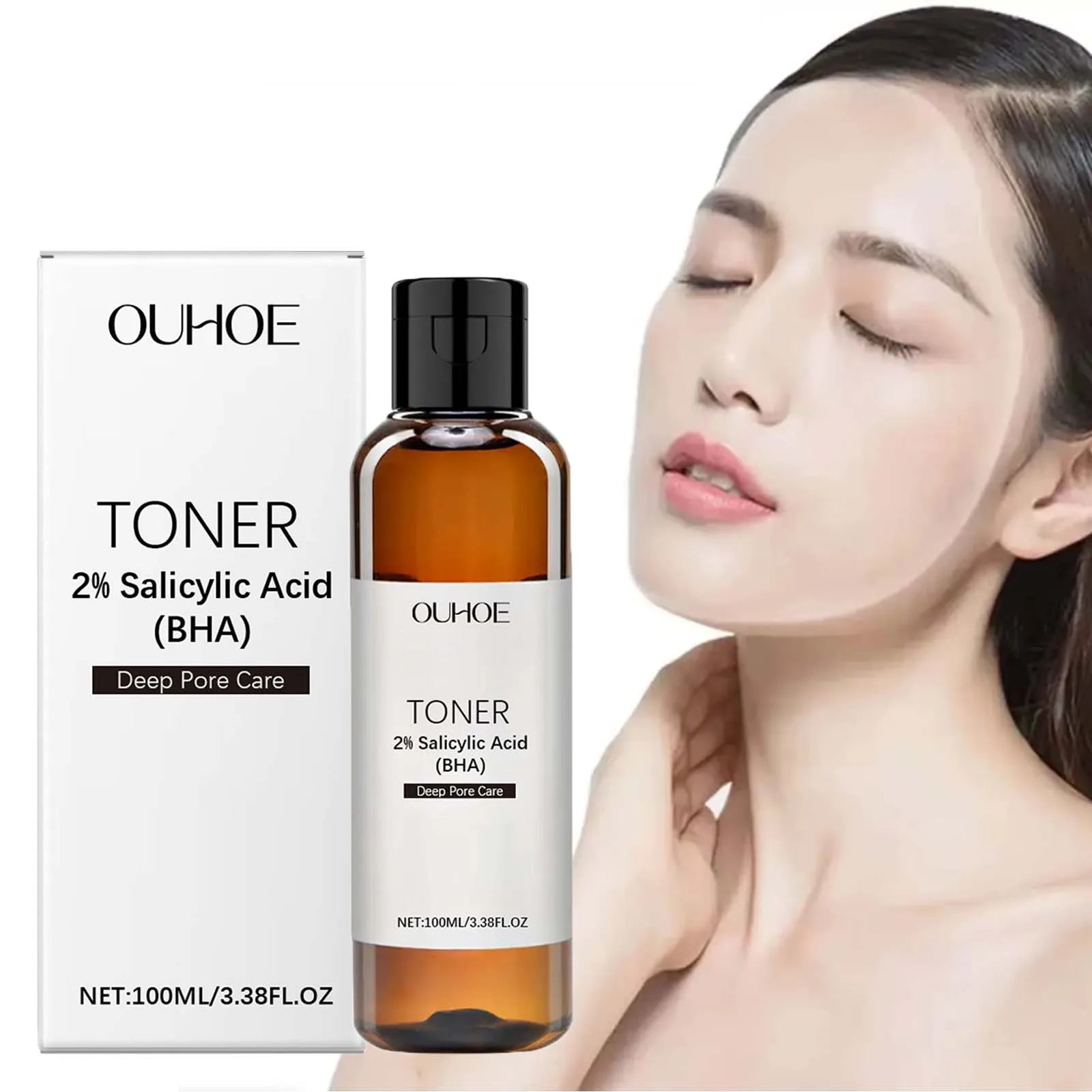 Salicylic Acid Toner for Acne Removing Control Oil Shrink Pores Remove Pimple Exfoliating Moisturizing Brighten Facial Toner Qme Default Title