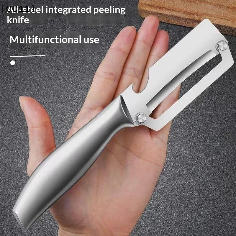 Stainless Steel Flat Edge Peeler Potato Slicer Knife Watermelon Melon Qme
