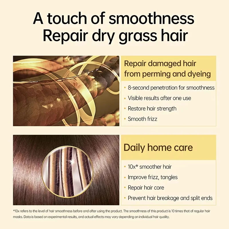 8 Seconds Magic Hair Mask Keratin Straightening Repair Damaged Frizy Treatment Soft Smoothing Professional Hair Care Cream Qme