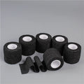 Factory Wholesale 6/12/24/48pcs Disposable Cohesive Tape Wrap Elastic Bandage Rolls For Tattoo Machine Grip Accessories Supply Qme 6PCS BLACK