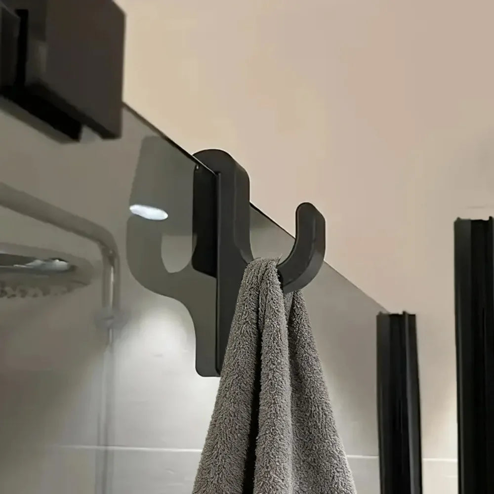 2pcs Portable Shower Hook Glass Door Clip Type Multifunctional Hook for Clothes Towel Home Organizer Bathroom Accessories Qme