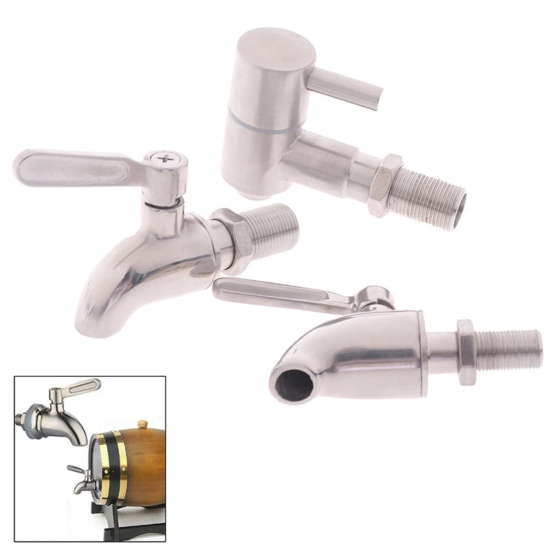 Wine Barrel Water Spigot Tap 304 Stainless Steel Faucet Beer Beverage Qme