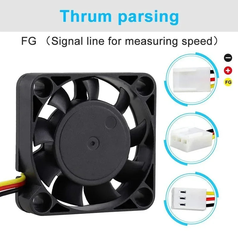 10pcs 2Pin 2 Wire DC 12V 40x40x10mm Brushless PC Case Cooler Cooling Fan 40mm X 10mm 4cm 7 Blades Qme 40MMX40MM