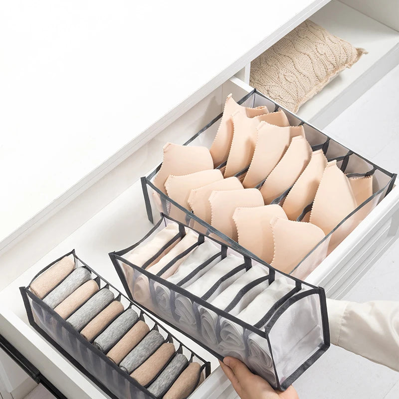 Wardrobe Clothes Organizer Drawers Separator Boxes Underwear Bra Qme
