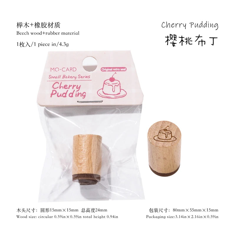 1 pc Vintage Coffee Bread Wooden Rubber Stamp Bottle Shape DIY Decor Scrapbooking Albums Wood Seal Daily Planner Stationery Qme H