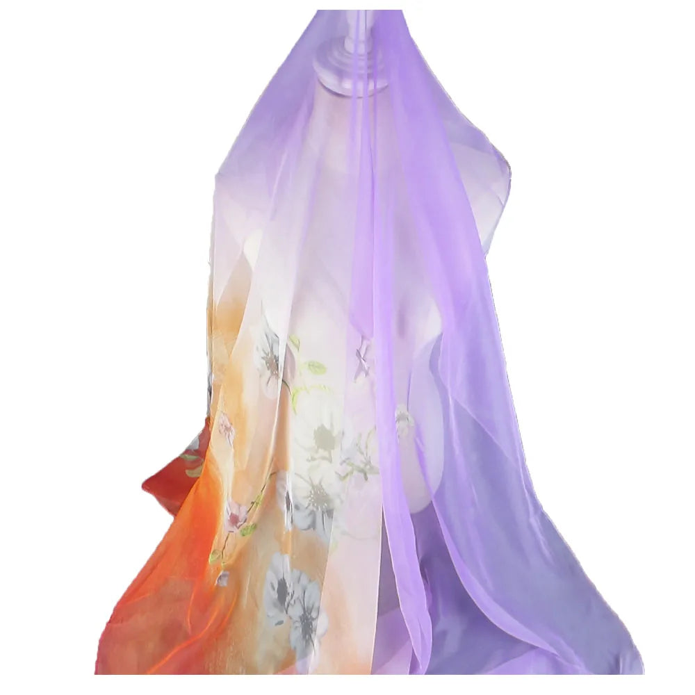 Luxury Square Scarf Women Twill Silk Scarves Wraps Beach Shawl Hijabs Qme