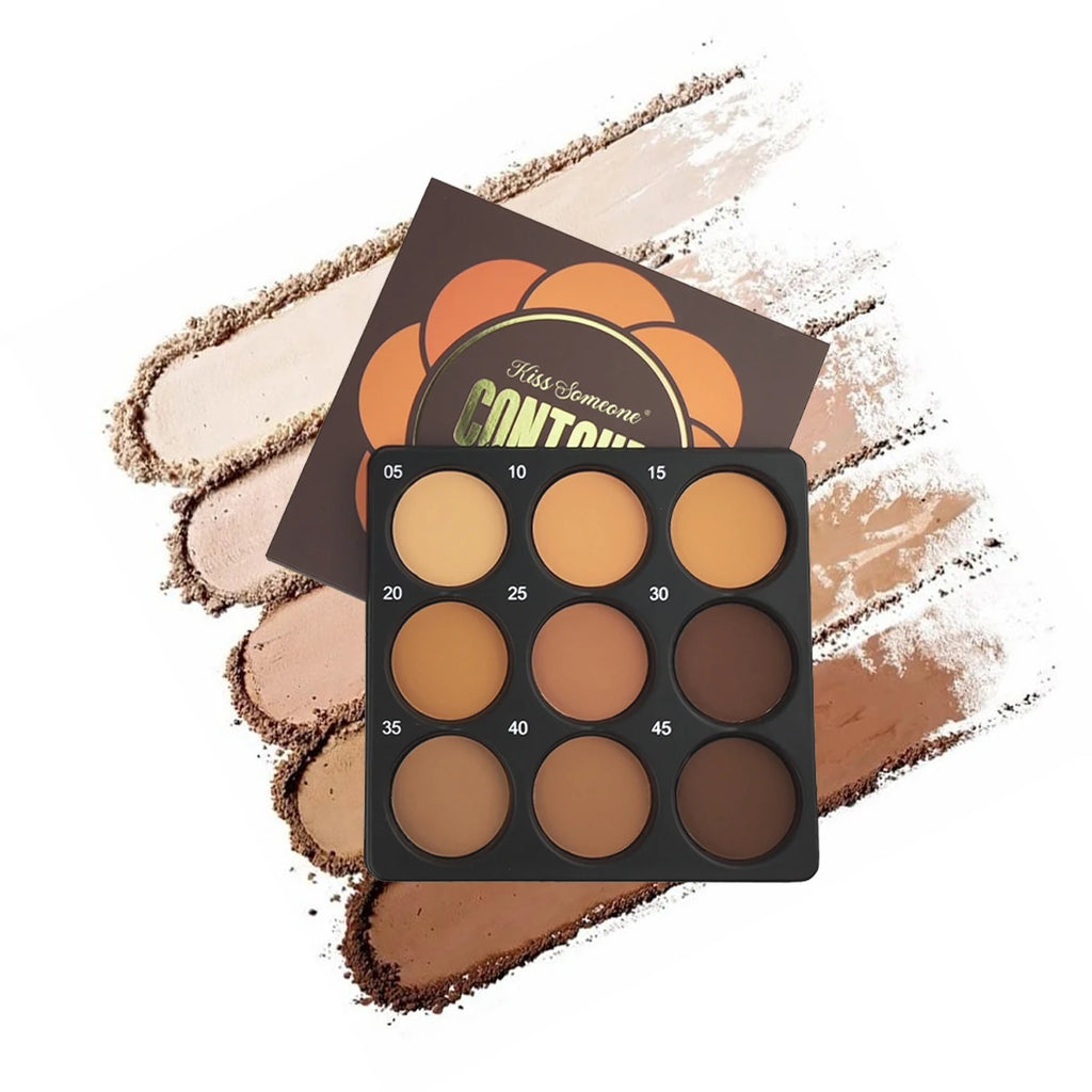 Nine color dark powder repair plate concealer matte waterproof durable natural makeup plate repair durable matte Qme