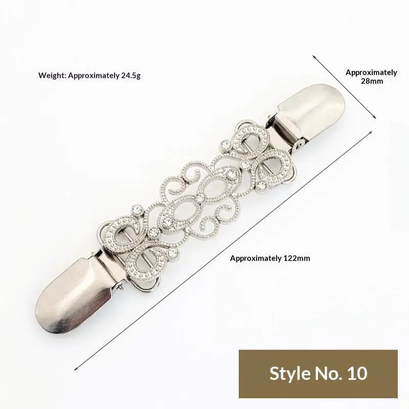 Elegant Sweater Clips Retro Back Cinch Shawl Cardigan Collar Clip