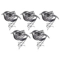 Metal Bird Sculpture for Outdoor Garden Yard Decor Handmade Recycled Fork & Spoon Bird Statue Unique Gift for Bird Lovers Qme 5 PCS