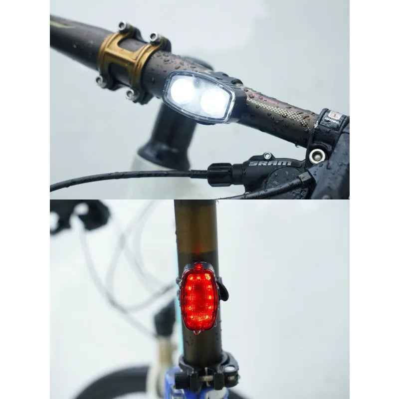 Bicycle Headlights Tail Lights Type-c Charging Highlight Mountain Qme