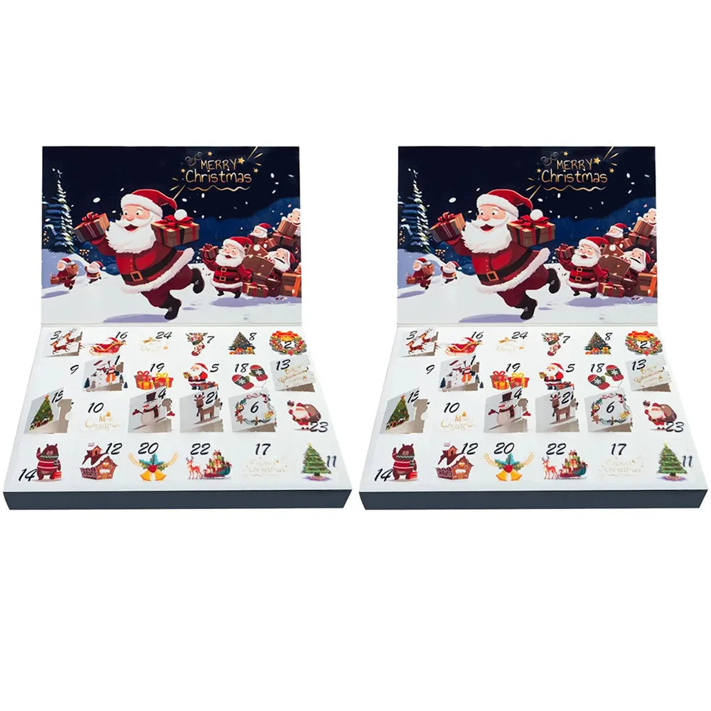 2025 Christmas Countdown Advent Calendar Gift Box 24 Days Mystic Blind Box Festive Christmas Decorations Surprises for Holidays Qme 2 box 30 21 3.2cm