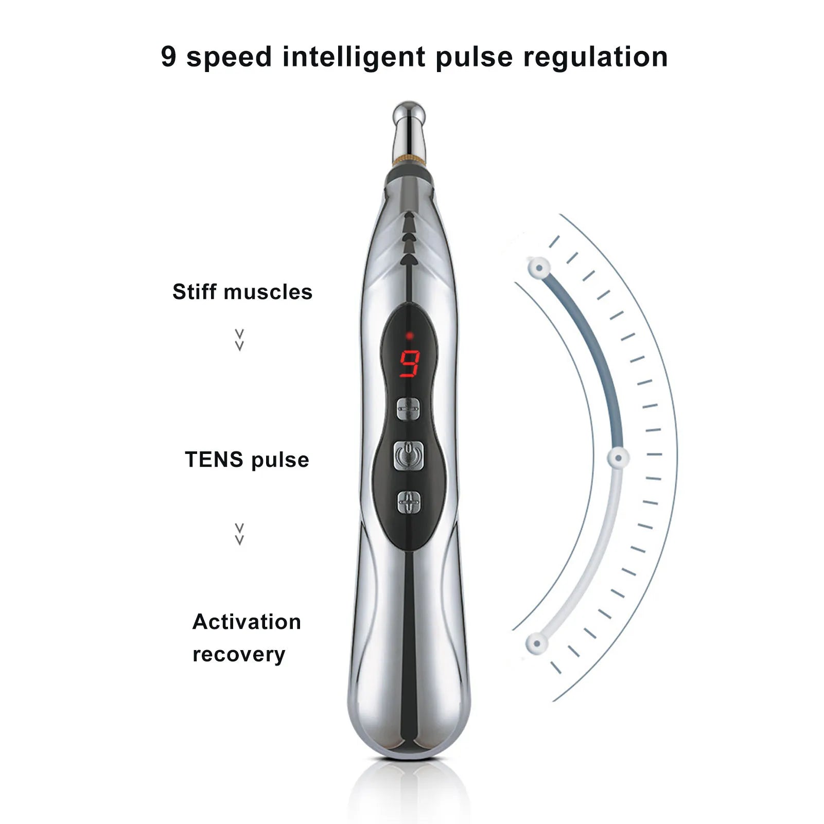 Meridians Pen Electric Meridians Pen Meridians Pen Rechargeable Electronic Powerful Energy Pulse Massage Pen for Pain Relieving Qme