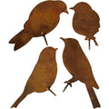 4Pcs Rusty Metal Bird Iron Decoration Outdoor Gardening Bird Shaped Crafts Fence Decor Retro Garden Decorations Birds Wholesale Qme A