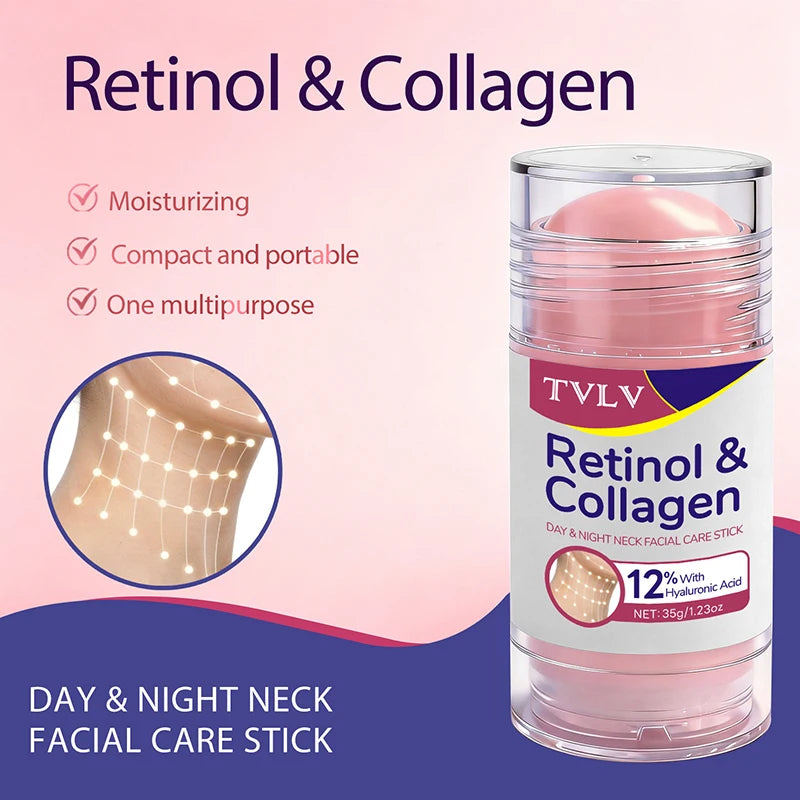 Retinol Collagen Day Night Neck Facial Care Stick Hydrating Highly Qme
