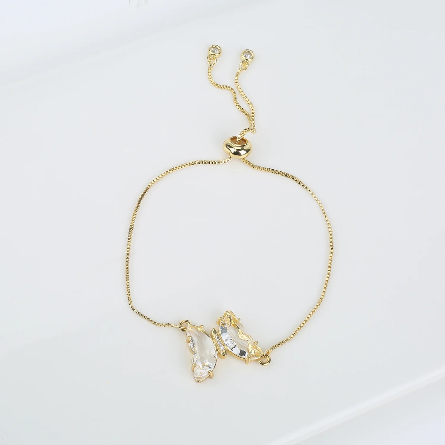 New Trend Fashion Crystal Zirconia Butterfly Charm Bracelet Temperament for Women Light Luxury Party Jewelry Gift Daily Wear Qme Bracelet 15 23cm