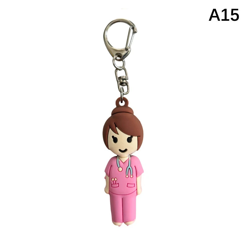 Syringe-shaped Ampoule Bottle Opener Keychain Rubber Cutter Aid Qme A15