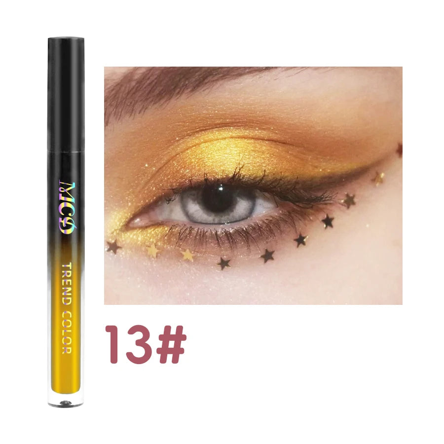 13-Shade Waterproof Liquid Eyeshadow Palette Shine Long-lasting Qme 13