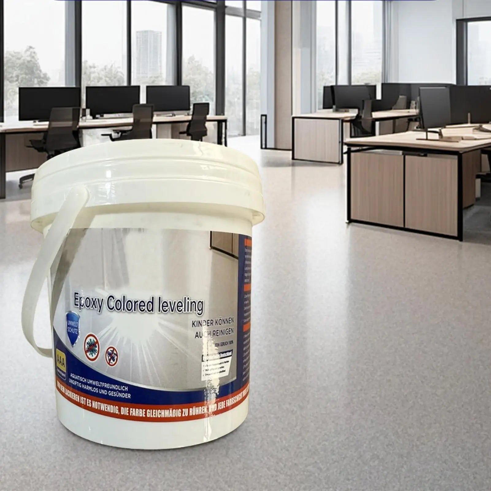 Floor Coating Epoxy Coloured Sand Floor Paint High Gloss Marble Effect Non Slip Waterproof Sand Colored for Wood Concrete Tile Qme