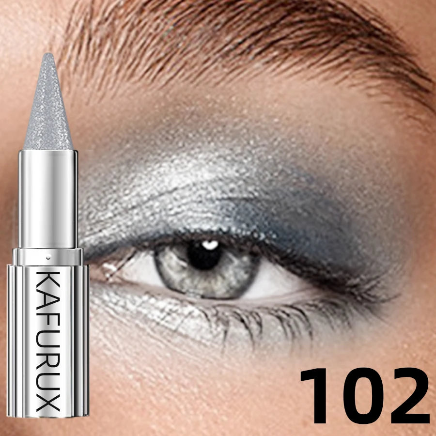 12 Colors Metallic White Black Purple Eyeshadow Pencil Glitter Liner Qme 102