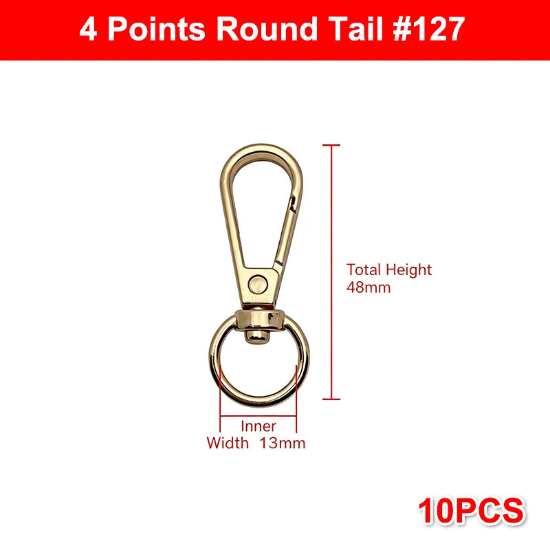 10Pcs Zinc Alloy Swivel Snap Hooks: Heavy Duty Rust-Proof DIY Connectors for Bag Making, Keychains, Lanyards & Crafting Needs Qme 2 Gold