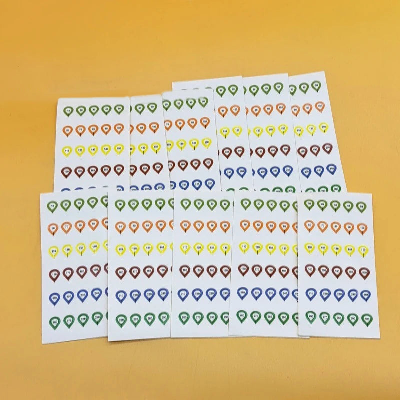 10 Sheets Rifle Scope Turret Sticker Set Scope Adjustment Dope Stickers Rifle Scope Turret Tags For Distance Markers Qme