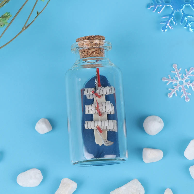 6 Dollhouse Glass Drift Bottle Miniature House Decor Kids Toy Qme 1pc
