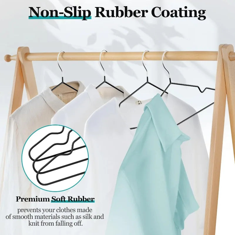 10PCS Non-slip Dip Plastic Clothes Hanger Dormitory Clothes Drying Adult Clothes Drying Rack Household Thick Clothes Support Qme