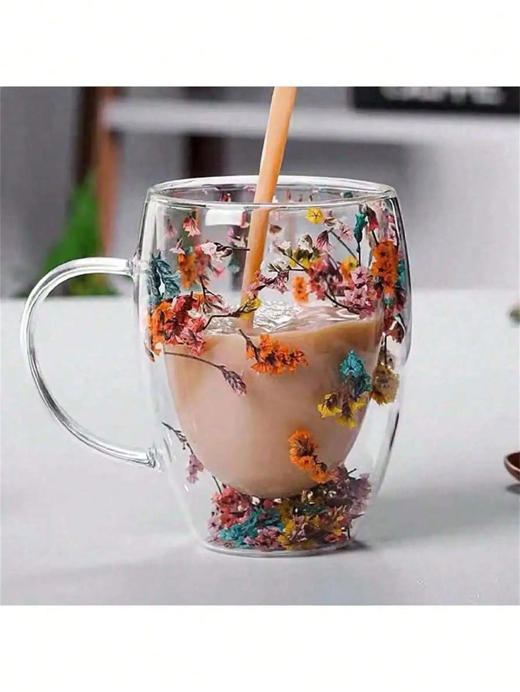 Double-layer Heat-resistant Glass Coffee Cup Beautiful Choice Made Qme 1pc 501-600ml