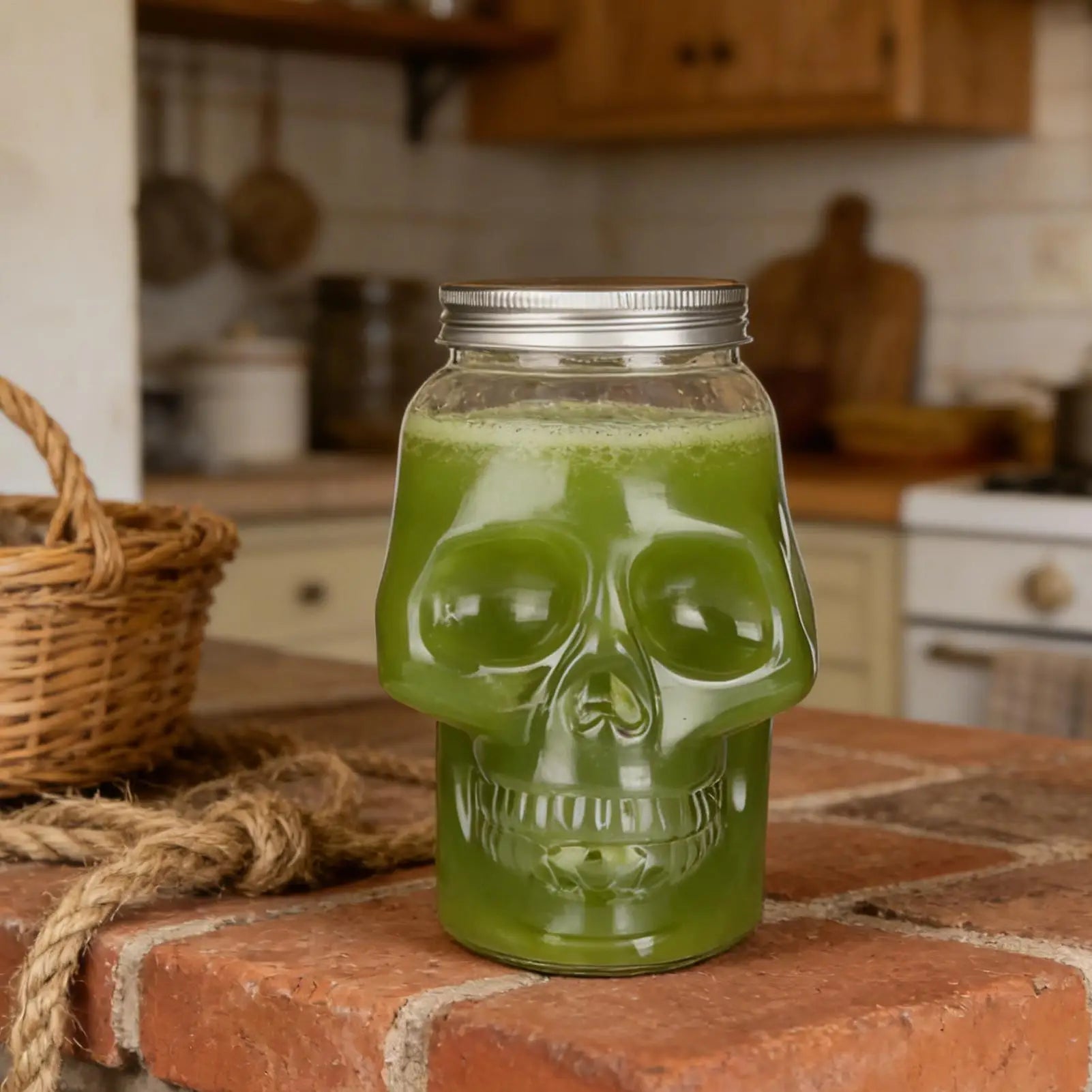 Unique Skull Jars Reusable Spooky Decor with Lid Skull Salt Container for Home Bathroom Picnic Tabletop Baking Dining Qme