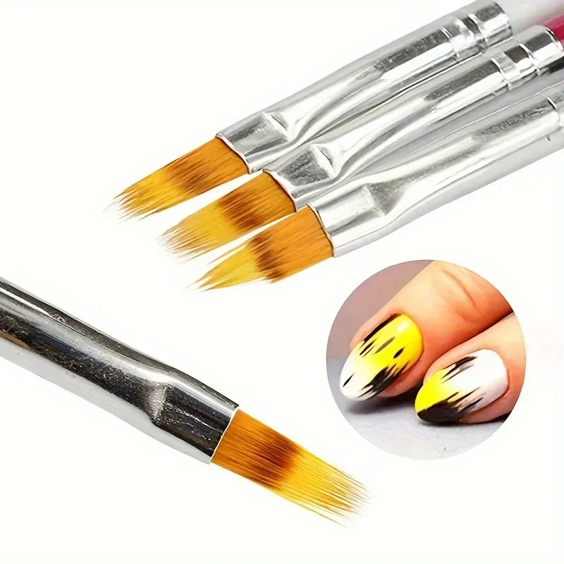 Professional Ombre Nail Art Brush - Gel Manicure Brush for Gradient Designs, Precision Tip for Detailed Nail Polish Application Qme