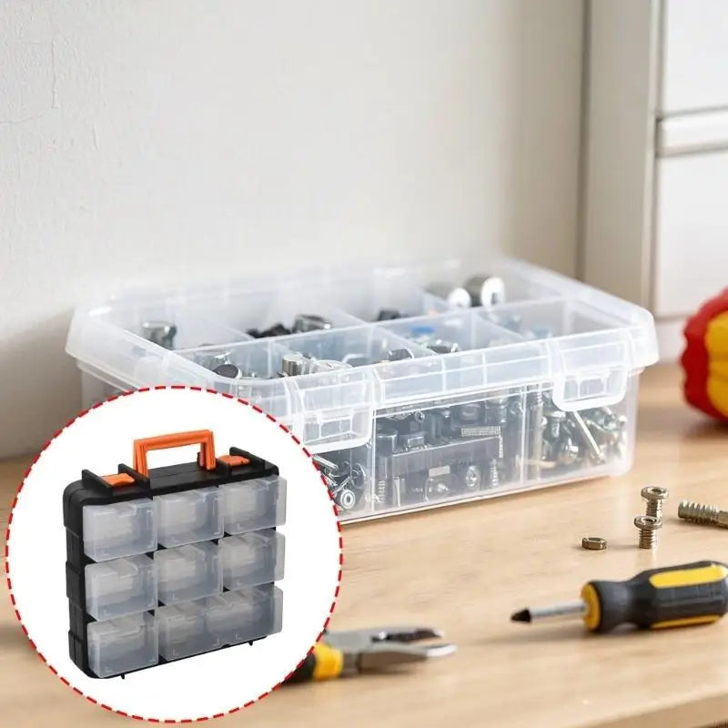 Portable Tool Storage Box Multiple Compartments Removable Dividers Qme China Mainland