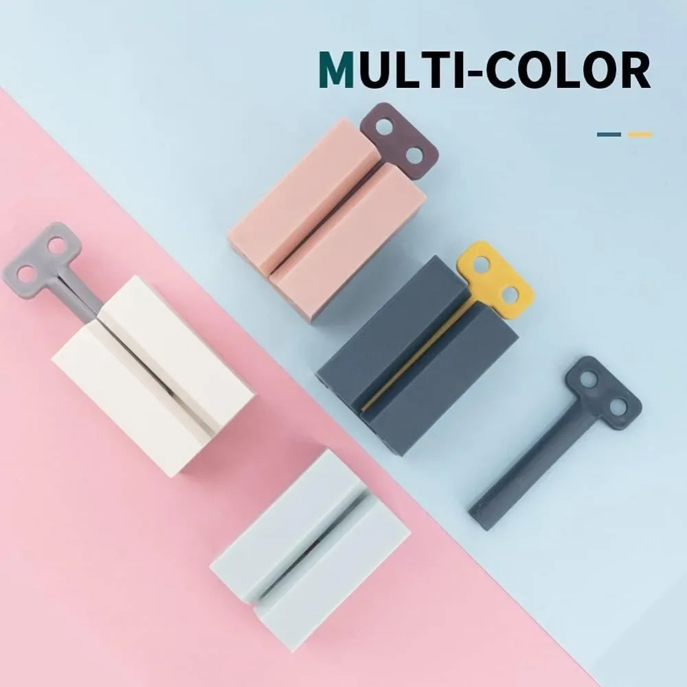 Toothpaste squeeze tube with a scrubbing handle Roll-type storage box, suitable for the bathroom, can save toothpaste and lotion Qme