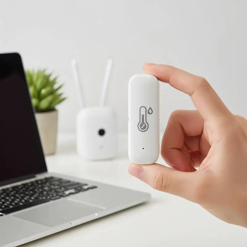 Smart Temp Humidity Sensor App Control Compatible For Home Office Greenhouse Use Qme 1pcs