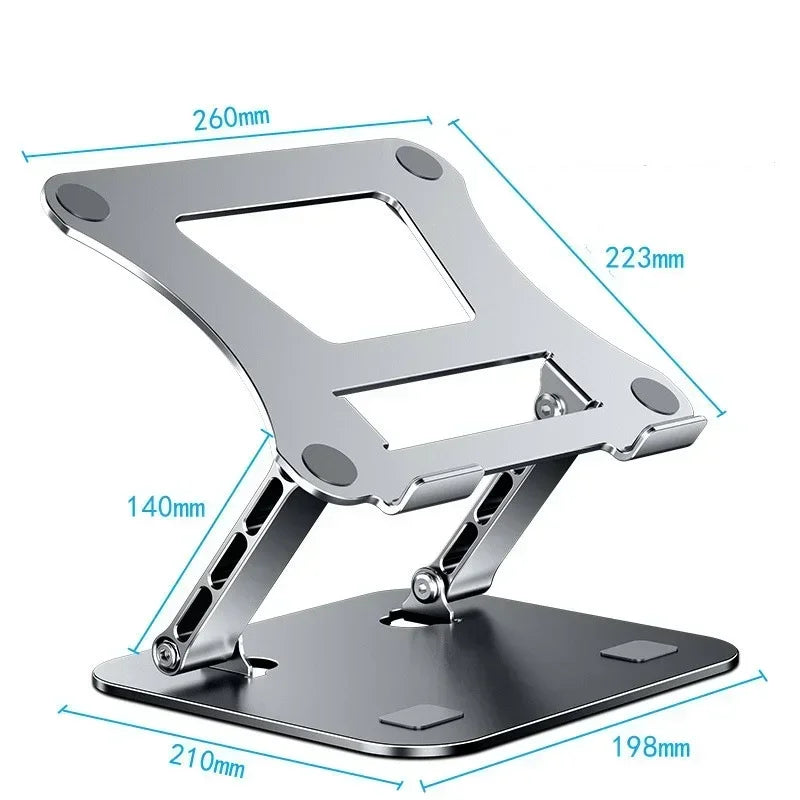 Laptop Stand Foldable Aluminum Alloy Portable Notebook Stand 10-17 Inch for Macbook Air Pro Computer Bracket Laptop Holder Qme