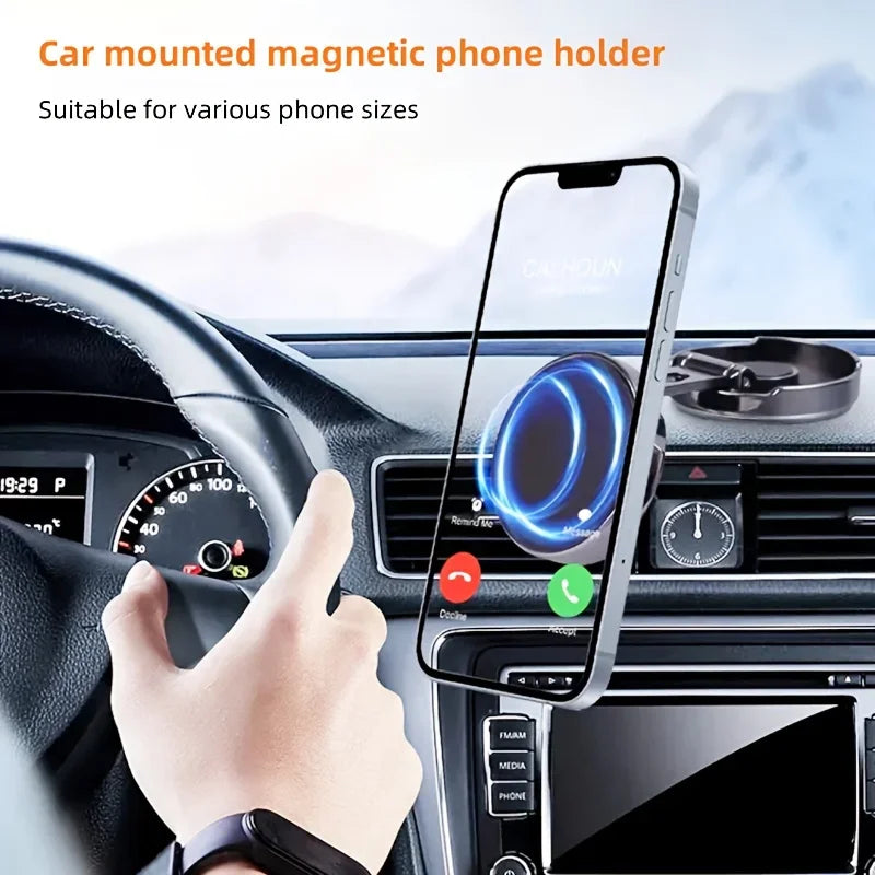 Car mounted magnetic phone holder 720 ° rotatable and foldable, strong magnetic holder anti shake, universal for car navigation Qme