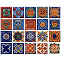 20pcs Decoration Mexican Tiles Decals Long Lasting Use Peel And Stick Tile Stickers Peel And Stick Tile Stickers Qme A
