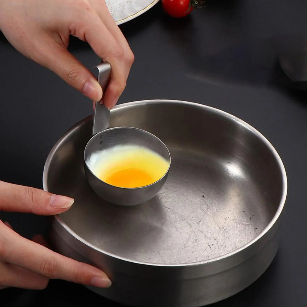 1PC Household Poached Egg Maker Hangable Stainless Steel Egg Poacher Round Nonstick Steamer Boiler For Kitchen Cooking Breakfast Qme