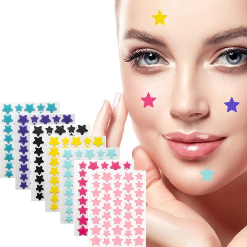 40 Patch/Pcs Stars Acne Patches Hydrocolloid Pimple Patch Removes Blackheads Pimples Stickers Acne Remover Star Pimple Patches Qme