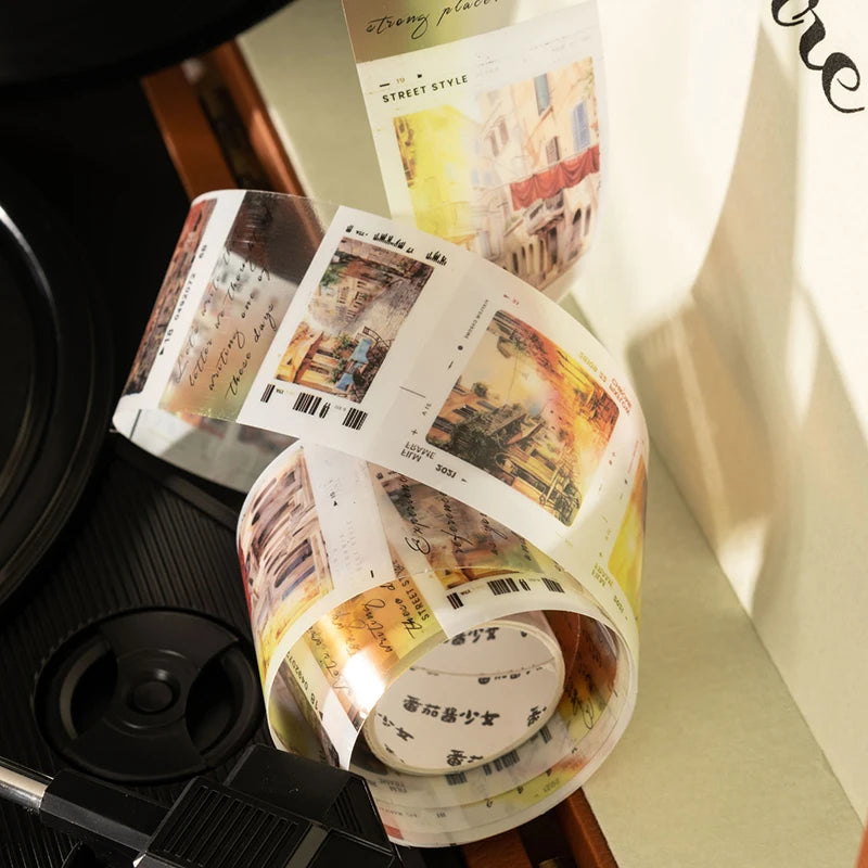 40mm*2m INS Landscape Aesthetic Stationery PET Tapes Stickers for Scrapbooking Supplies Journals Planner Decorative Masking Tape Qme